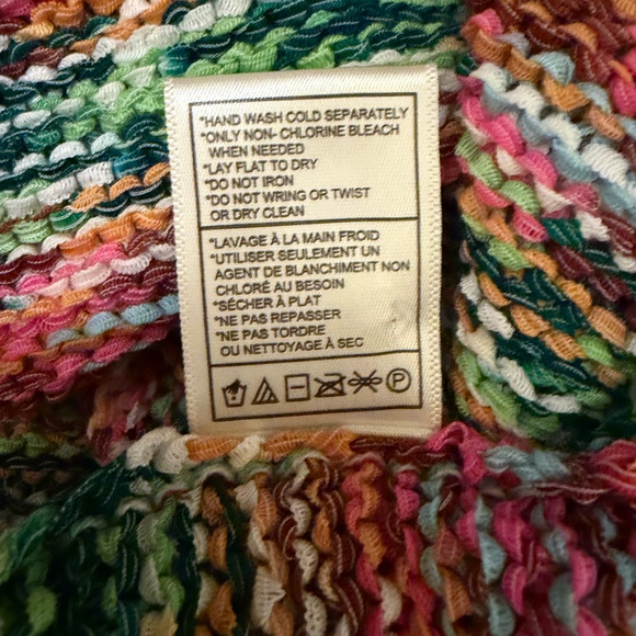 Multicolor knit midi dress  - resort dress and coverup - size medium like new - Picture 10 of 10